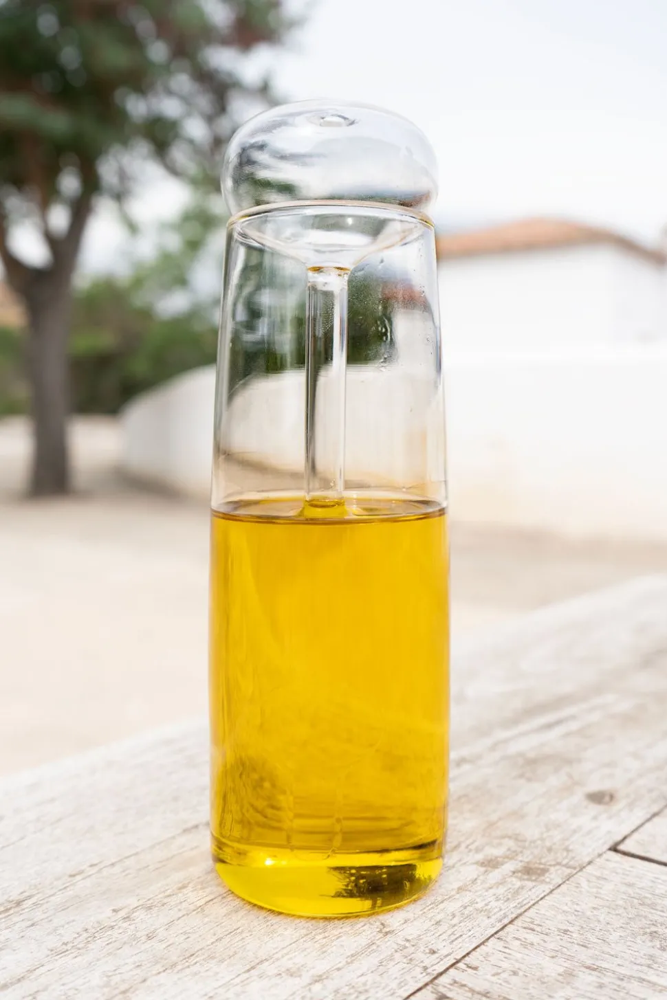 Aceitera De Vidrio Soplado Con Dosificador