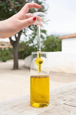 Aceitera De Vidrio Soplado Con Dosificador