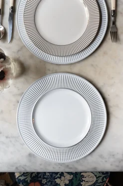 Bajoplato Blanco Y Plateado