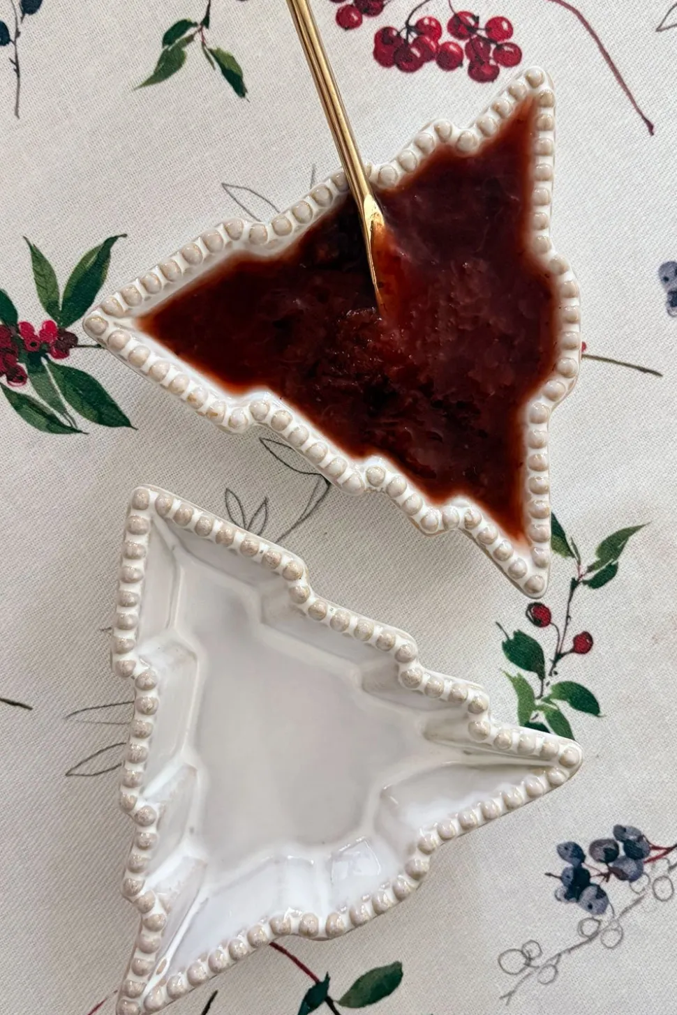Bandeja Con Diseño De Árbol Blanca Pequeña