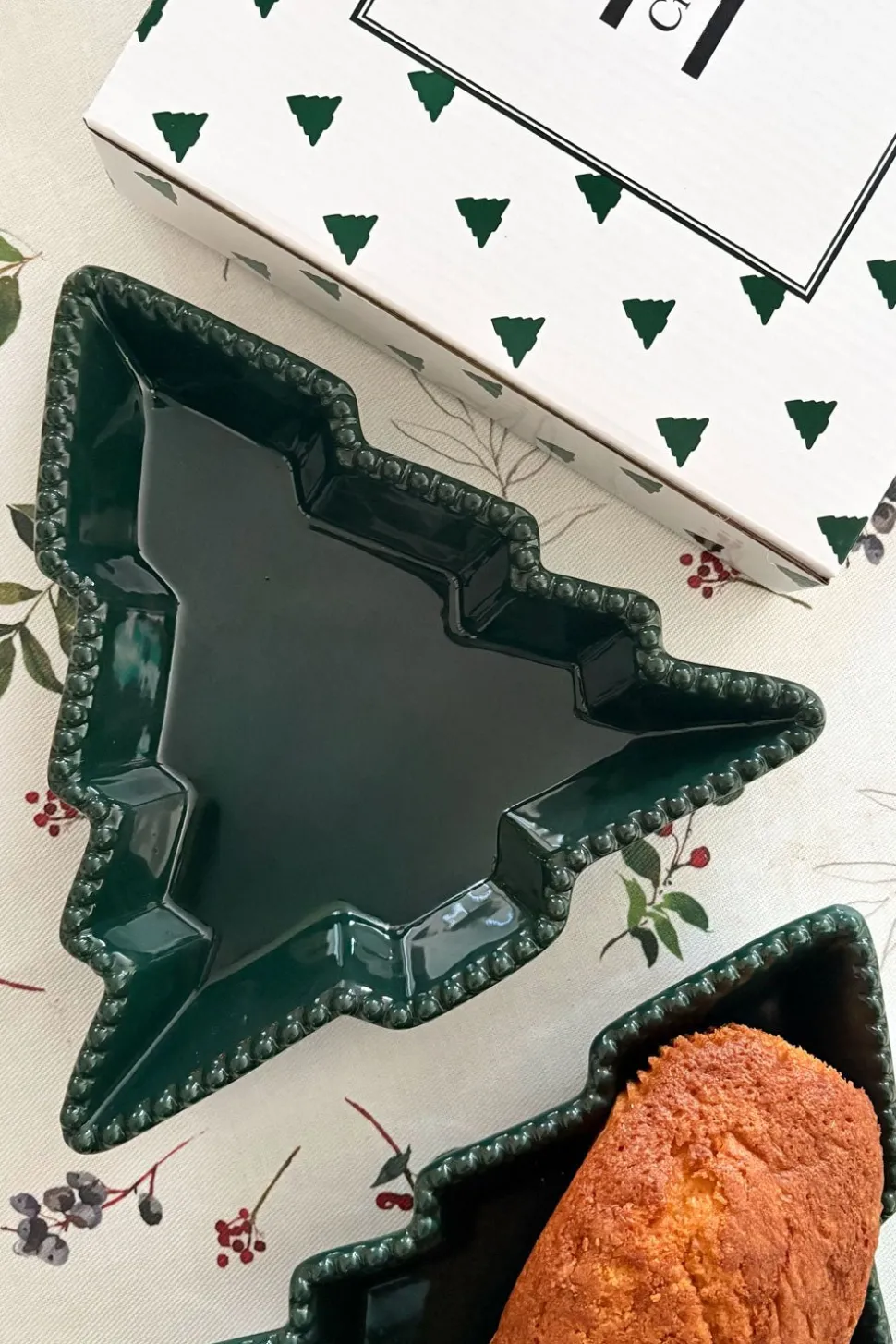 Bandeja Con Diseño De Árbol Verde Grande