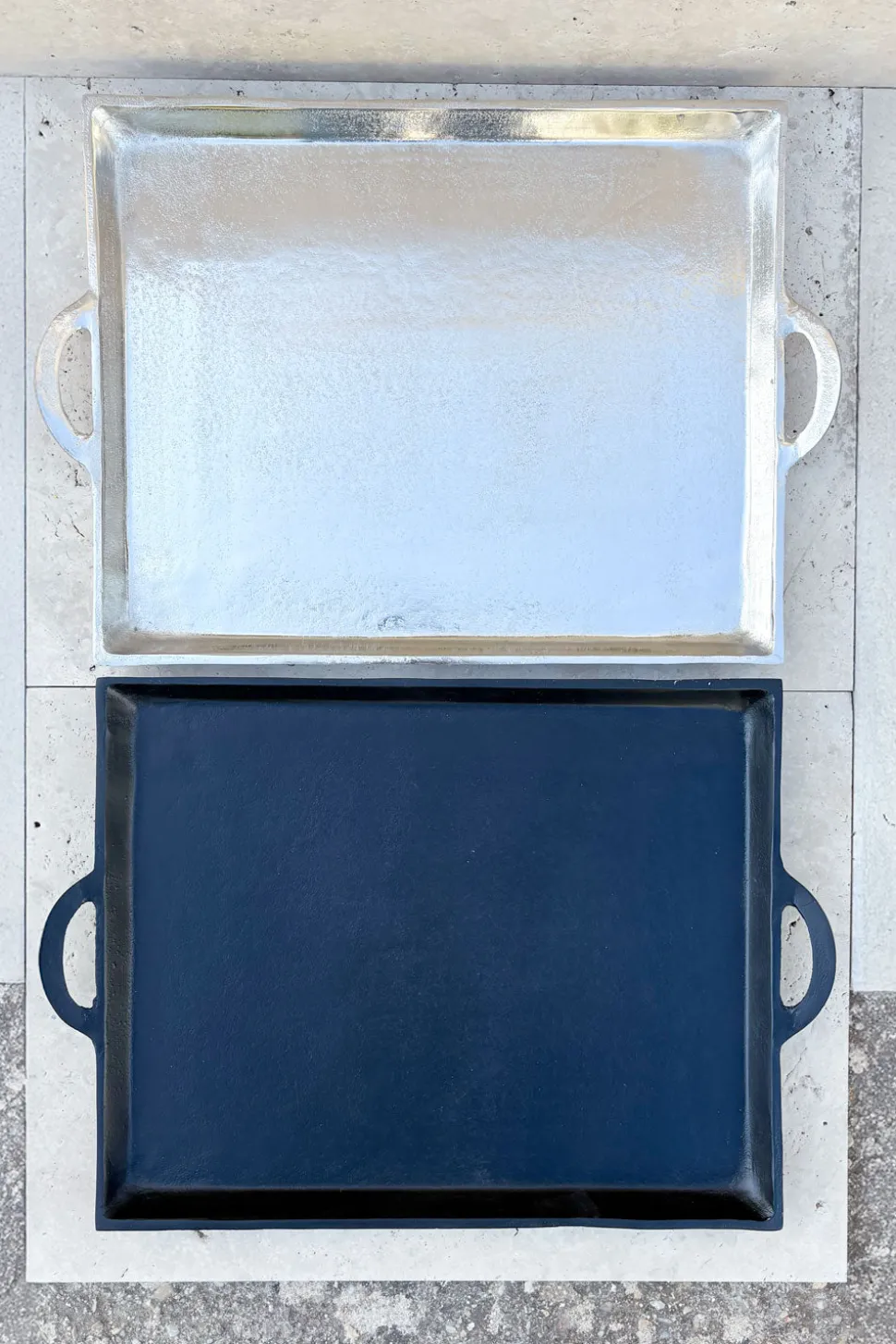 Bandeja Rectangular Plateada