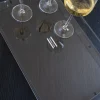 Bandeja Transparente Con Asas Doradas