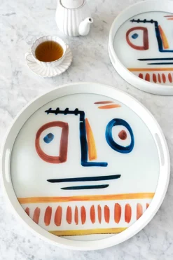 Bandejas Redondas De Cerámica Con Diseño Picasso