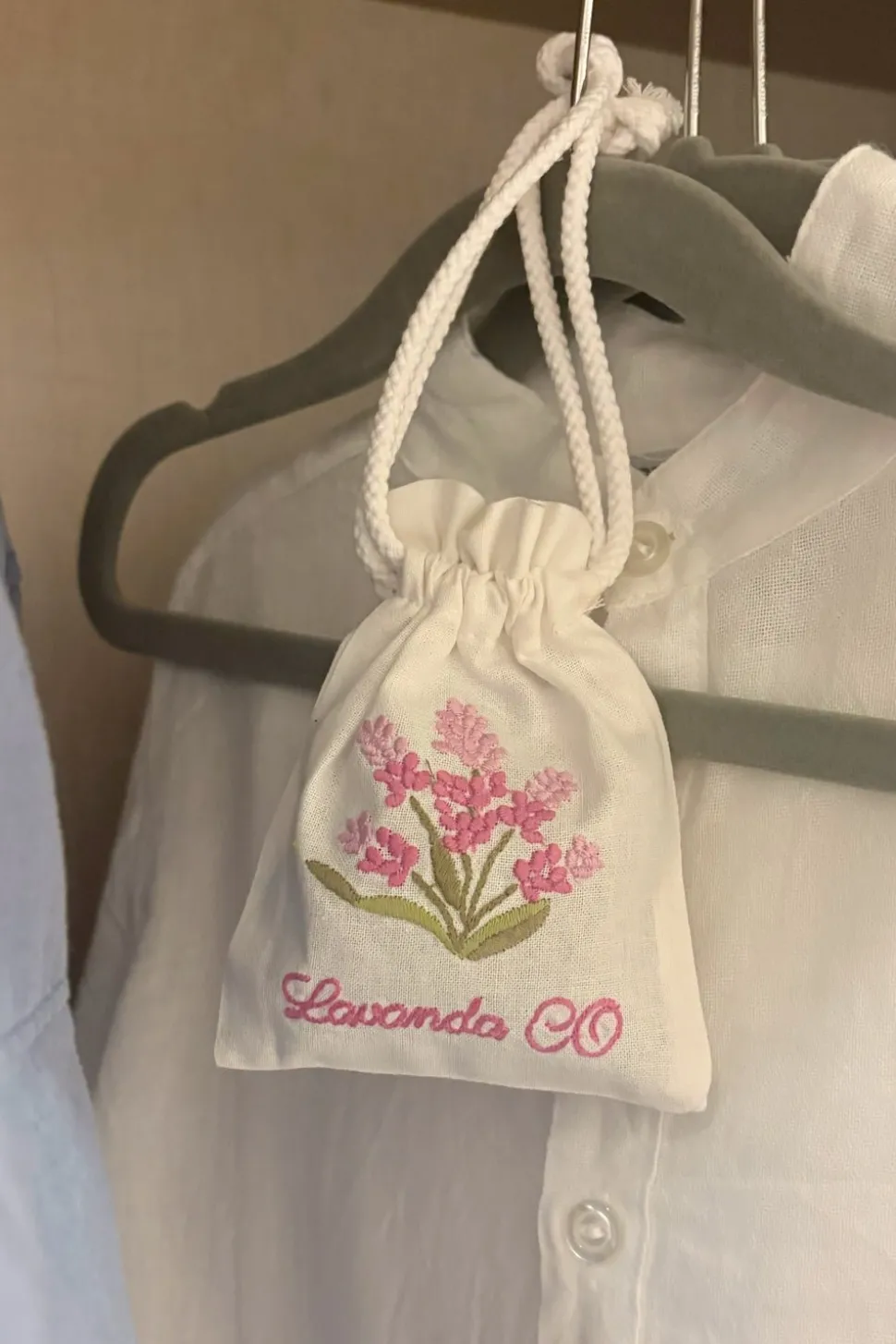 Bolsa Con Aroma A Lavanda De Algodón Bordada CO
