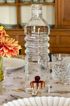 Botella De Cristal Con Figura Pulpo