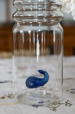 Botella De Cristal Con Figura Ballena