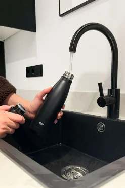 Botella Térmica Con Doble Pared Negra