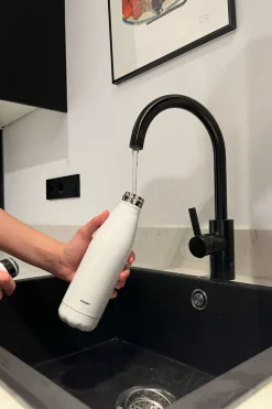 Botella Térmica Con Doble Pared Blanca