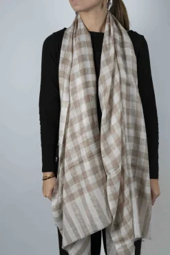 Bufanda De Cashmere Cuadros Grandes