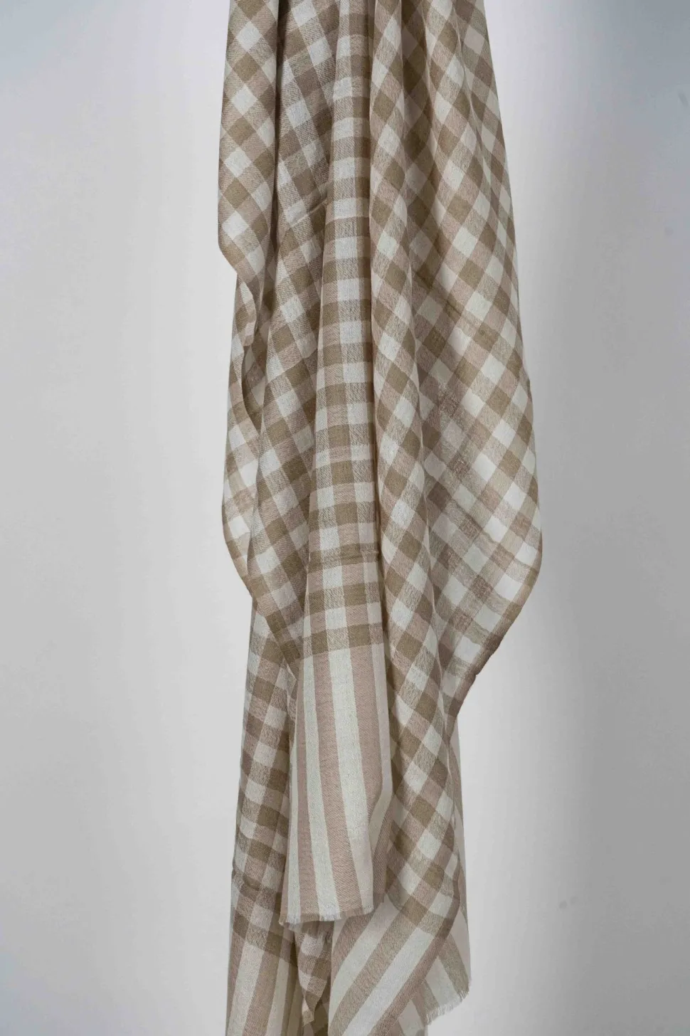 Bufanda De Cashmere Cuadros Pequeños