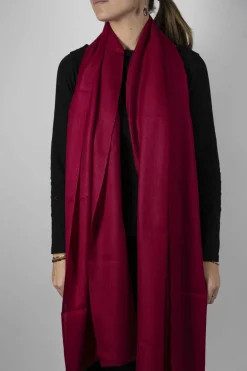 Bufanda De Cashmere Lisa Frambuesa