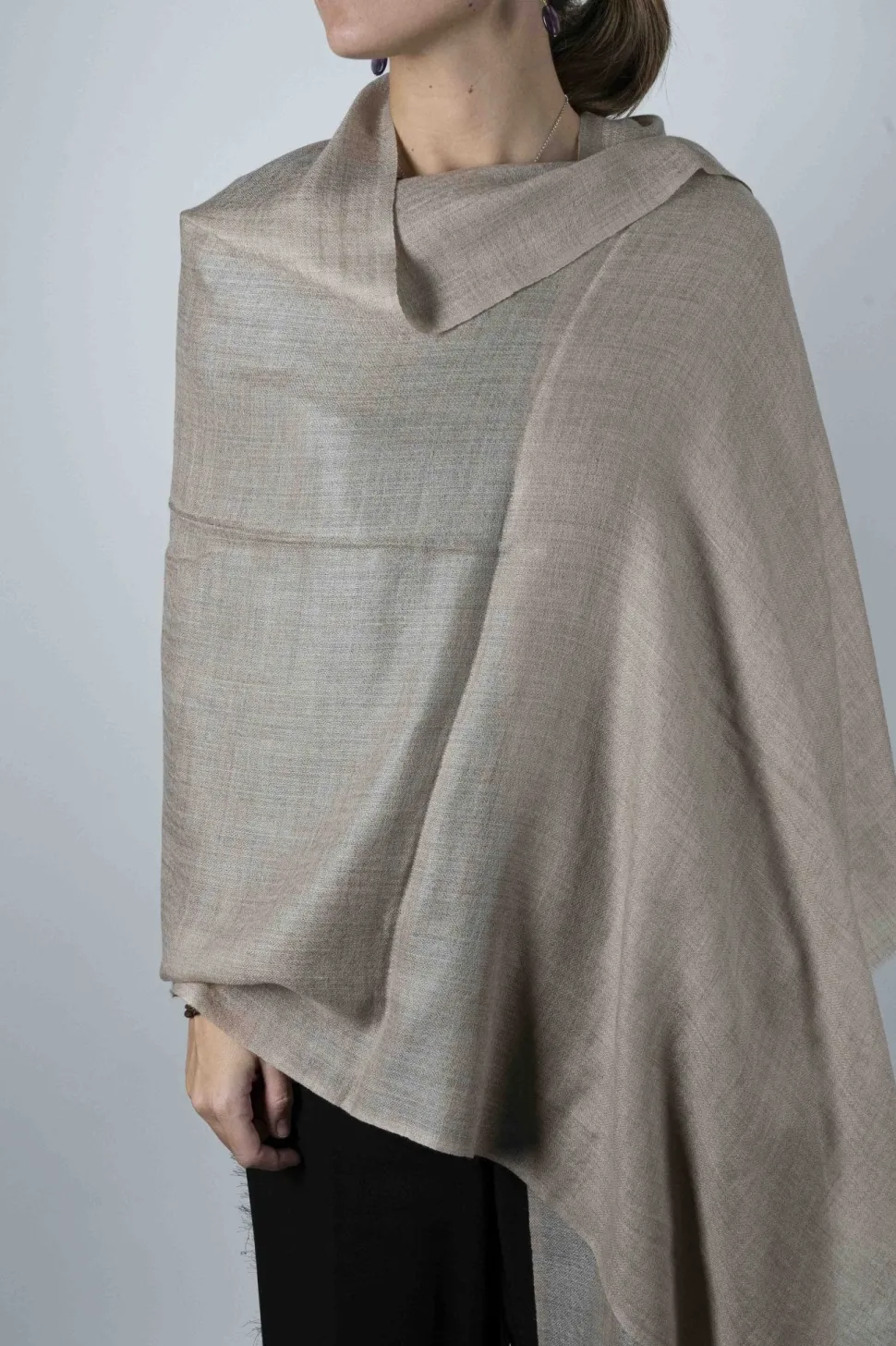 Bufanda De Cashmere Lisa Natural