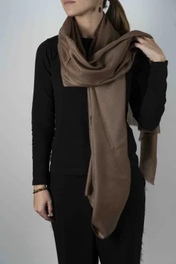 Bufanda De Cashmere Lisa Marrón