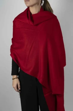 Bufanda De Cashmere Lisa Roja