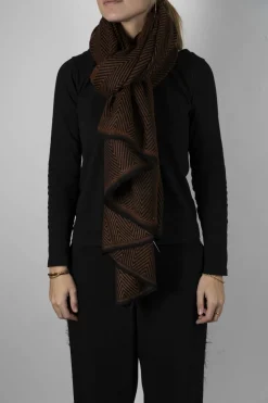 Bufanda De Lana Y Cashmere Con Diseño ZigZag