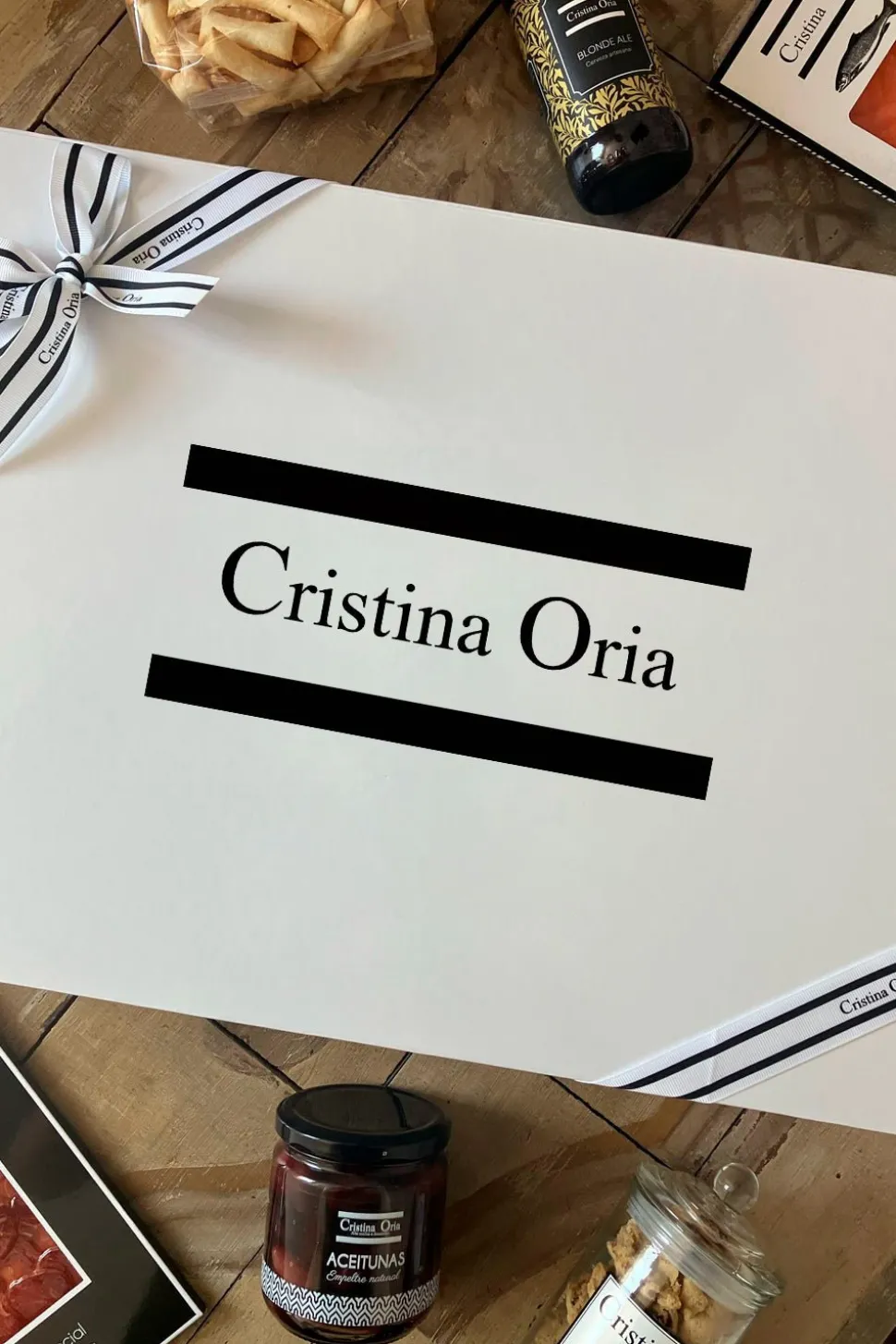 Caja Grande Co Con Papel De Seda Y Lazo