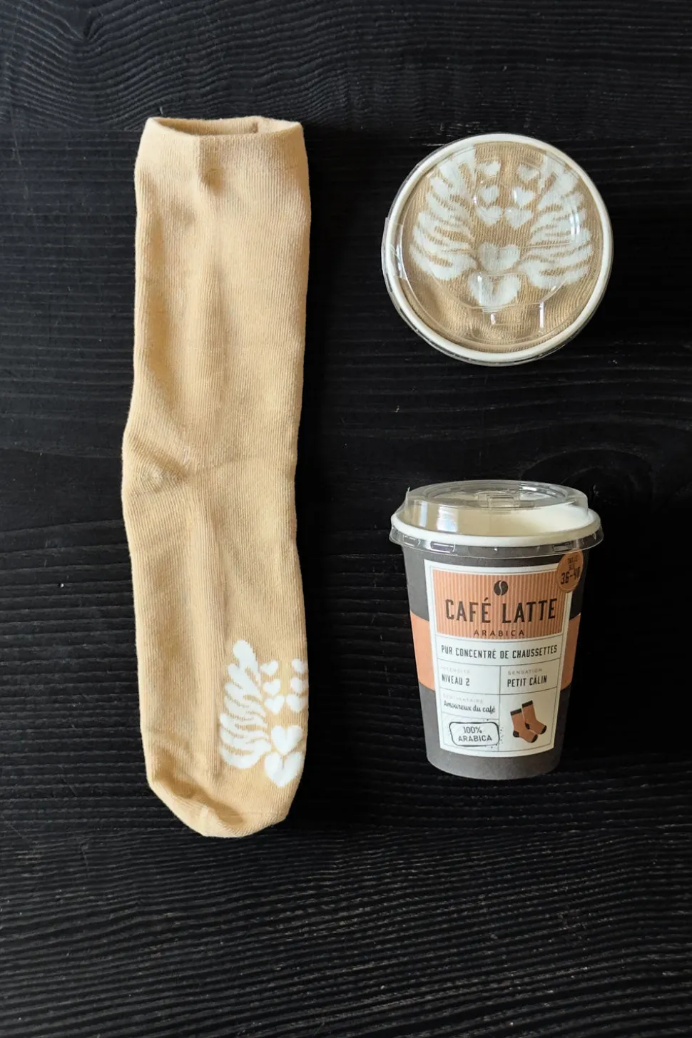 Calcetines Diseño Vaso Café