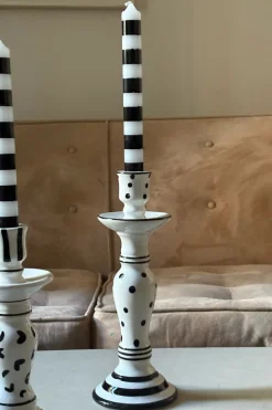 Candelabro Blanco Y Negro Grande