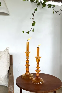 Candelabro De Aceite Ámbar Pequeño