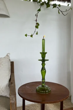Candelabro De Aceite Verde Grande