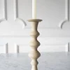 Candelabro De Aluminio En Color Crema