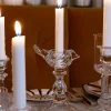 Candelabro De Cristal Con Diseño De Pájaro