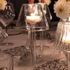 Candelabro De Cristal Con Diseño De Lámpara Transparente