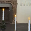 Candelabro De Hierro Con Diseño De Árbol Blanco Y Dorado