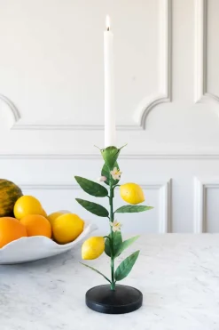 Candelabro De Metal Con Limones
