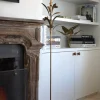 Candelabro De Metal Dorado Con Diseño De Flores Grande
