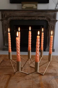 Candelabro Dorado De Siete Velas