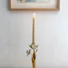 Candelabro Dorado Y Blanco Diseño Narciso