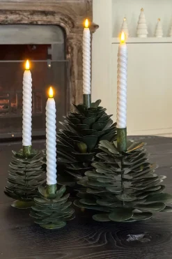 Candelabro Grande De Hierro Con Diseño De Árbol Verde