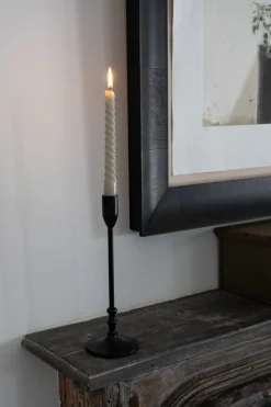Candelabro Metálico Negro Mediano