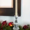 Candelabro Tallado De Cristal Con Diseño De Árbol Transparente Grande