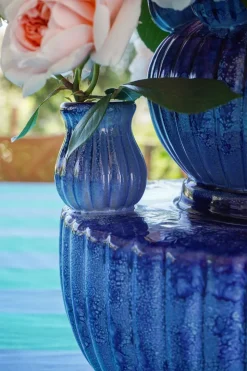 Centro De Mesa Con Diseño De Bulbos Azul