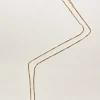 Collar Dorado Con Colgante Diseño Corazón Y Circonita Naranja