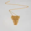 Collar Dorado Con Diseño Cascada Irregular