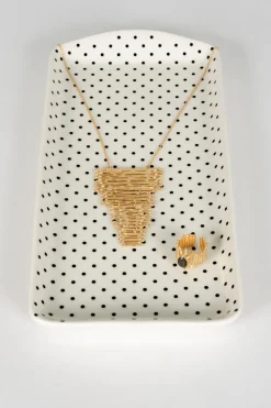 Combinación Anillo Labradorita & Collar Cascada Dorados