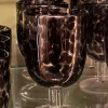 Copa De Cristal Con Diseño Moteado Negro