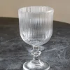 Copa De Cristal Tallada Transparente