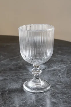 Copa De Cristal Tallada Transparente
