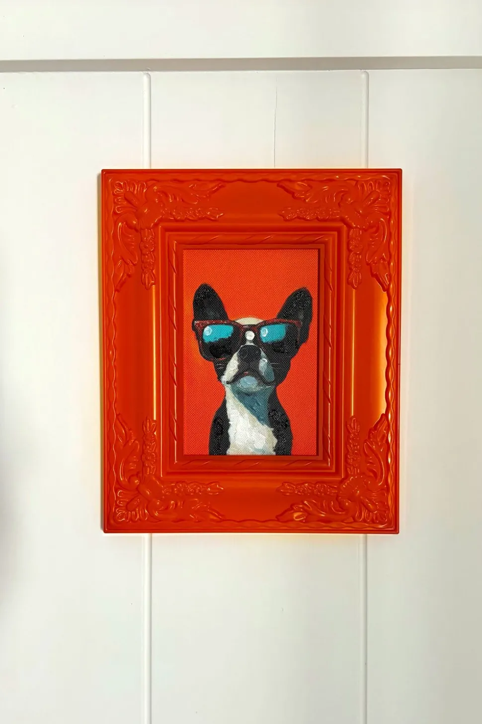 Cuadro Naranja Perro
