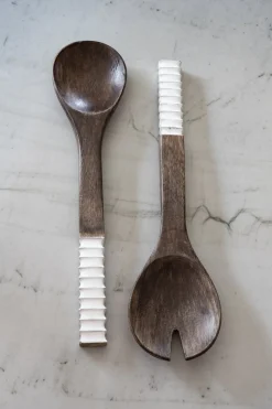 Cubiertos De Servir De Madera