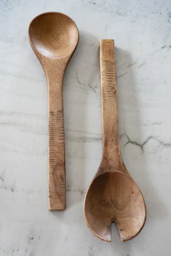 Cubiertos De Servir De Madera