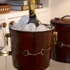 Cubitera De Cuero Con Detalle De Hierro De Caballo