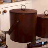 Cubitera De Cuero Grande Con Tapa