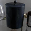 Cubitera Negra Con Tapa Mediana