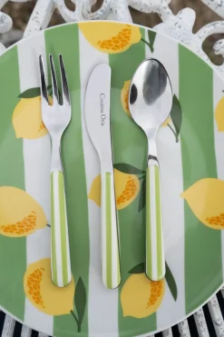 Cucharita Con Diseño De Rayas Verdes CO